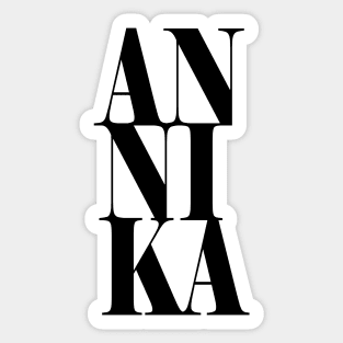 Annika Girls Name Bold Font Sticker